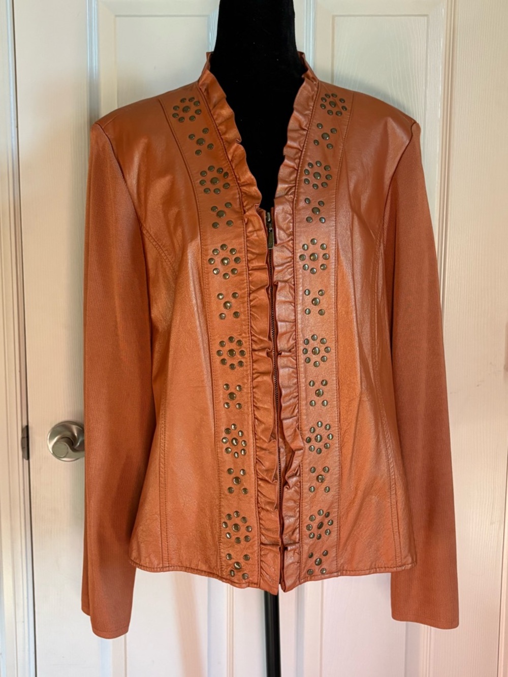 PETER NYGARD Leather Studded Jacket